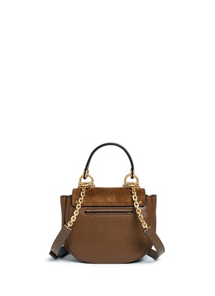 Detail View - Click To Enlarge - MICHAEL KORS - 'Isadore' small suede flap leather crossbody saddle bag