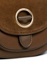  - MICHAEL KORS - 'Isadore' small suede flap leather crossbody saddle bag