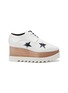 Main View - Click To Enlarge - STELLA MCCARTNEY - 'Elyse' PVC star patch faux leather platform Derbies