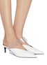 Figure View - Click To Enlarge - STELLA MCCARTNEY - 'Monogram' clear strap faux leather mules