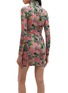 Back View - Click To Enlarge - VETEMENTS - Floral stripe print turtleneck dress