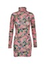 Main View - Click To Enlarge - VETEMENTS - Floral stripe print turtleneck dress