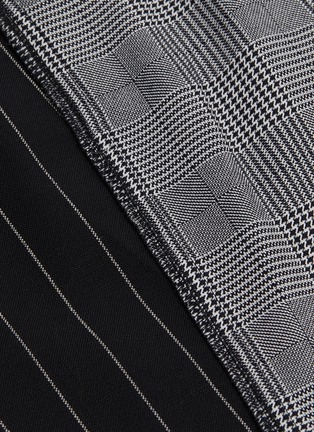 Detail View - Click To Enlarge - VETEMENTS - Staggered pinstripe panel houndstooth check plaid skirt