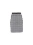 Main View - Click To Enlarge - VETEMENTS - Staggered pinstripe panel houndstooth check plaid skirt