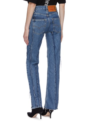 Back View - Click To Enlarge - VETEMENTS - x Levi Strauss & Co. panelled patchwork jeans