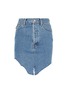 Main View - Click To Enlarge - VETEMENTS - x Levi Strauss & Co. patchwork angled split hem denim mini skirt