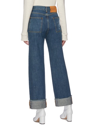 Back View - Click To Enlarge - JW ANDERSON - Patch pocket roll cuff wide leg jeans