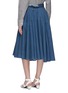 Back View - Click To Enlarge - JW ANDERSON - Belted panelled pleated denim skirt