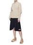 Figure View - Click To Enlarge - JW ANDERSON - Cutout drape flared shorts