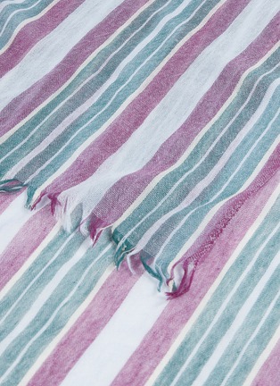 Detail View - Click To Enlarge - ISH - Stripe cashmere scarf