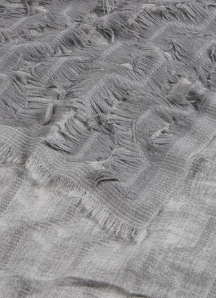 Detail View - Click To Enlarge - ISH - Fringe fil coupé cashmere scarf