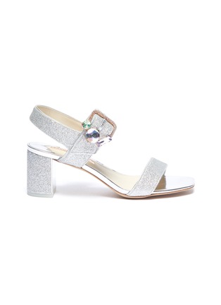 Main View - Click To Enlarge - SOPHIA WEBSTER - 'Arlo' jewelled buckle glitter sandals