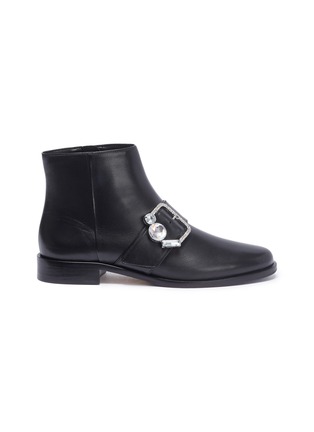 Main View - Click To Enlarge - SOPHIA WEBSTER - 'Arlo' jewelled buckle leather ankle boots