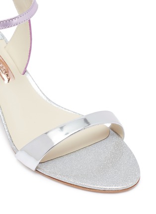 Detail View - Click To Enlarge - SOPHIA WEBSTER - 'Chiara' butterfly wing mirror leather sandals