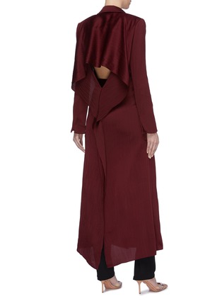 Back View - Click To Enlarge - ROLAND MOURET - 'Heathcoat' belted cutout drape back coat