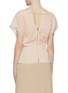 Back View - Click To Enlarge - ROLAND MOURET - 'Tayrona' contrast lace-up front drape wool peplum top