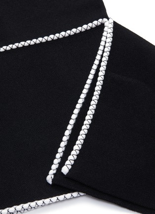  - ROLAND MOURET - 'Millport' contrast trim drape peplum sleeveless top