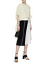 Figure View - Click To Enlarge - ROLAND MOURET - 'Glen' colourblock panelled knit skirt