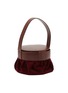 Detail View - Click To Enlarge - MANU ATELIER - Ruched suede panel leather top handle bag