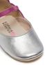 Detail View - Click To Enlarge - SOPHIA WEBSTER - 'Chiara Baby' butterfly appliqué metallic leather infant Mary Jane flats