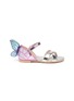 SOPHIA WEBSTER - 'Chiara' butterfly appliqué metallic leather toddler sandals