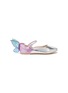 Main View - Click To Enlarge - SOPHIA WEBSTER - 'Chiara Junior' butterfly appliqué metallic leather kids Mary Jane flats