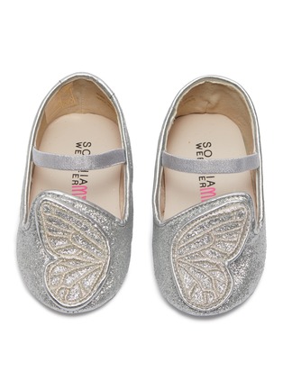 Figure View - Click To Enlarge - SOPHIA WEBSTER - 'Bibi Butterfly Baby' appliqué glitter infant Mary Jane flats