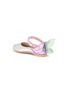 Detail View - Click To Enlarge - SOPHIA WEBSTER - 'Chiara' butterfly appliqué metallic leather toddler Mary Jane flats