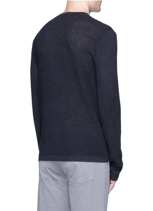 Back View - Click To Enlarge - JAMES PERSE - Cotton-cashmere thermal Henley T-shirt