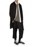 Figure View - Click To Enlarge - RICK OWENS DRKSHDW - Layered cropped drop crotch jogging pants