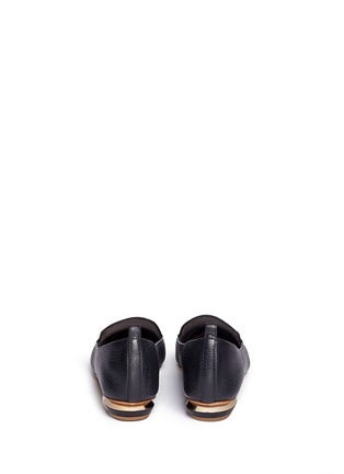 Back View - Click To Enlarge - NICHOLAS KIRKWOOD - 'Beya' metal heel leather skimmer loafers