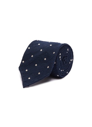 Main View - Click To Enlarge - DRAKE'S - Polka dot embroidered silk tie