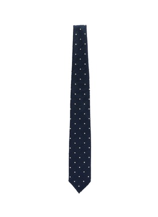 Figure View - Click To Enlarge - DRAKE'S - Polka dot embroidered silk tie