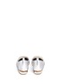 Back View - Click To Enlarge - NICHOLAS KIRKWOOD - 'Beya' metal heel metallic leather skimmer loafers