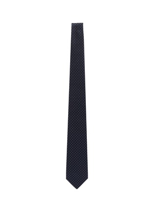Figure View - Click To Enlarge - DRAKE'S - Mini dot embroidered woven silk tie