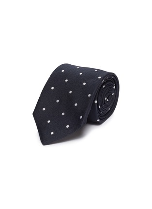 Main View - Click To Enlarge - DRAKE'S - Polka dot embroidered silk twill tie