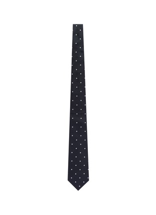 Figure View - Click To Enlarge - DRAKE'S - Polka dot embroidered silk twill tie