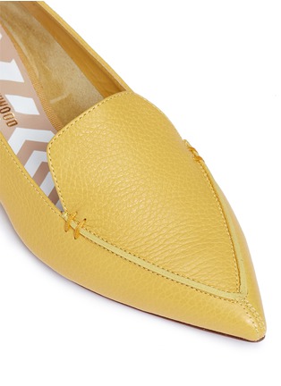 Detail View - Click To Enlarge - NICHOLAS KIRKWOOD - 'Beya' metal heel leather skimmer loafers