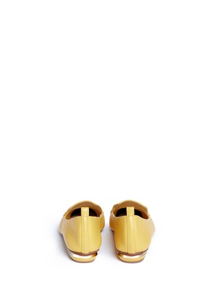 Back View - Click To Enlarge - NICHOLAS KIRKWOOD - 'Beya' metal heel leather skimmer loafers