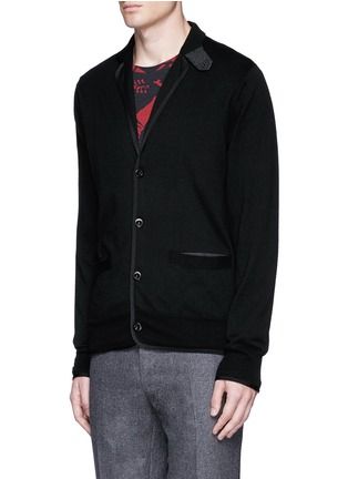 Front View - Click To Enlarge - SACAI - Notched lapel wool knit jacket