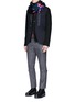 Figure View - Click To Enlarge - SACAI - Notched lapel wool knit jacket