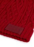 Detail View - Click To Enlarge - SACAI - Cable knit wool beanie