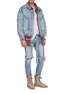 Figure View - Click To Enlarge - FEAR OF GOD - Panelled denim trucker jacket