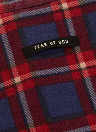  - FEAR OF GOD - Belted tartan plaid flannel robe coat