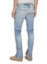 Back View - Click To Enlarge - FEAR OF GOD - Belted zip cuff ripped skinny jeans