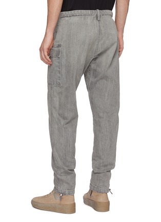 Back View - Click To Enlarge - FEAR OF GOD - Belted drawcord cuff denim cargo pants