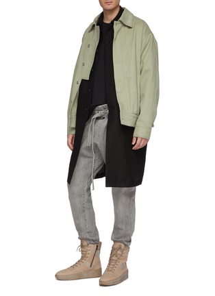 Figure View - Click To Enlarge - FEAR OF GOD - Belted drawcord cuff denim cargo pants