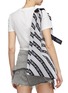 Front View - Click To Enlarge - ALEXANDER WANG - Logo stripe jacquard knit shopper bag