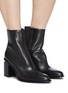 Figure View - Click To Enlarge - ALEXANDER WANG - 'Anna' cutout heel leather ankle boots