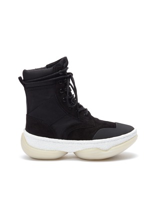 Main View - Click To Enlarge - ALEXANDER WANG - 'a1' chunky outsole suede combat boots